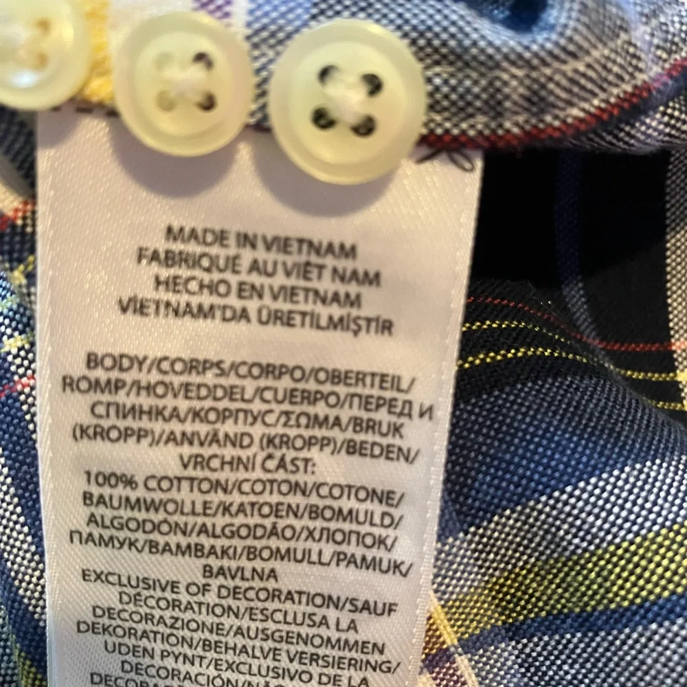 Ralph Lauren Yellow and Blue Casual Button Down Shirt - Picture 8 of 9